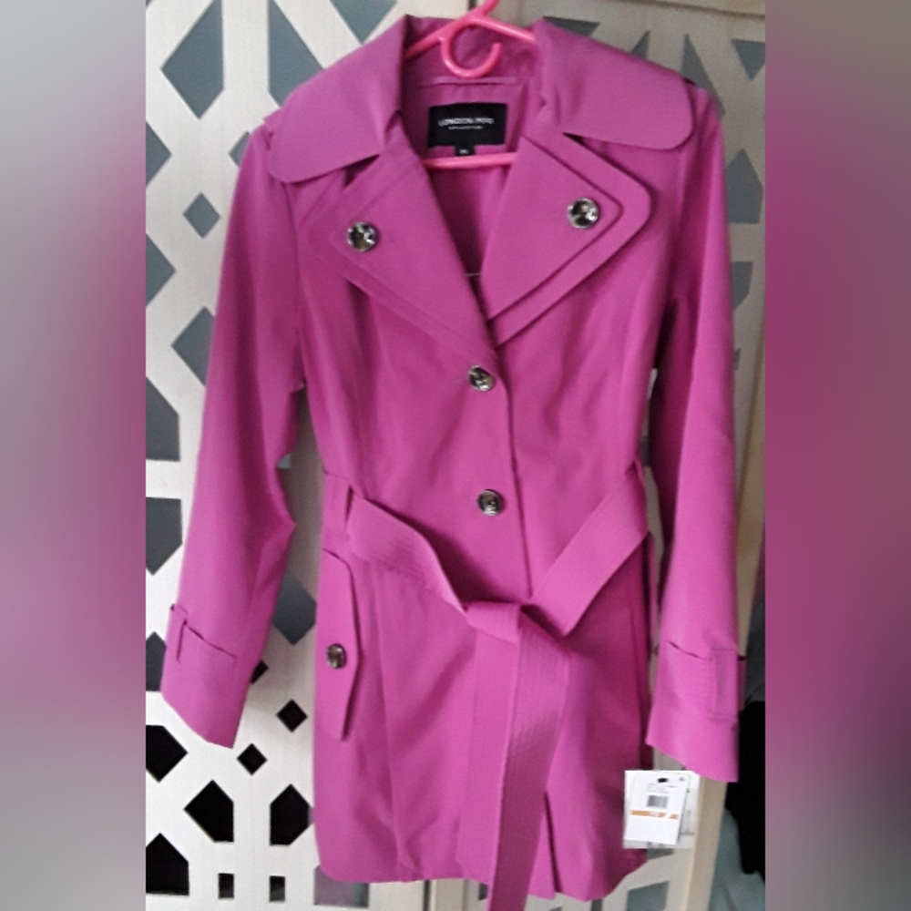 Women's Petite Single-breasted Hooded Trench Coat With Waist Belt
